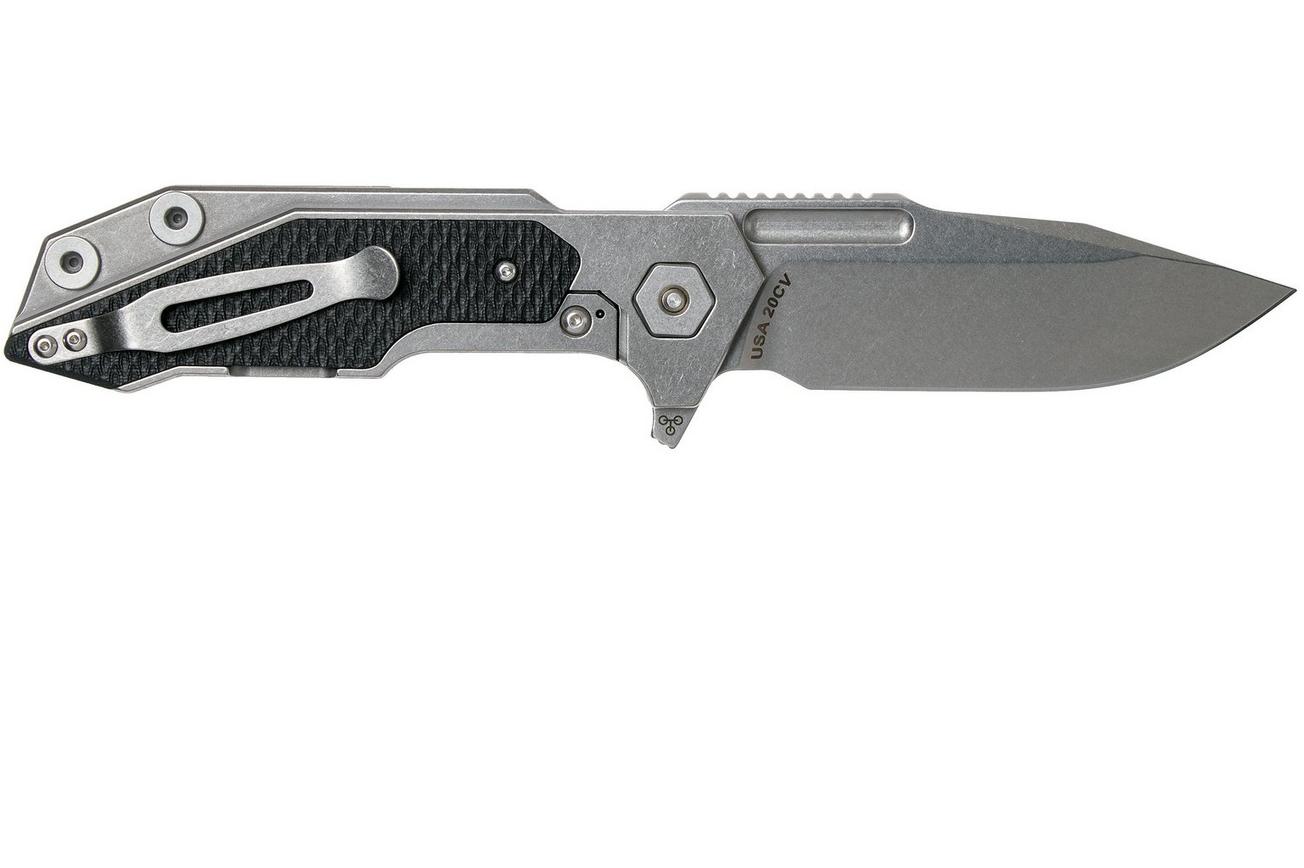 Rick Hinderer Fulltrack Spearpoint 20CV Black G10 zakmes