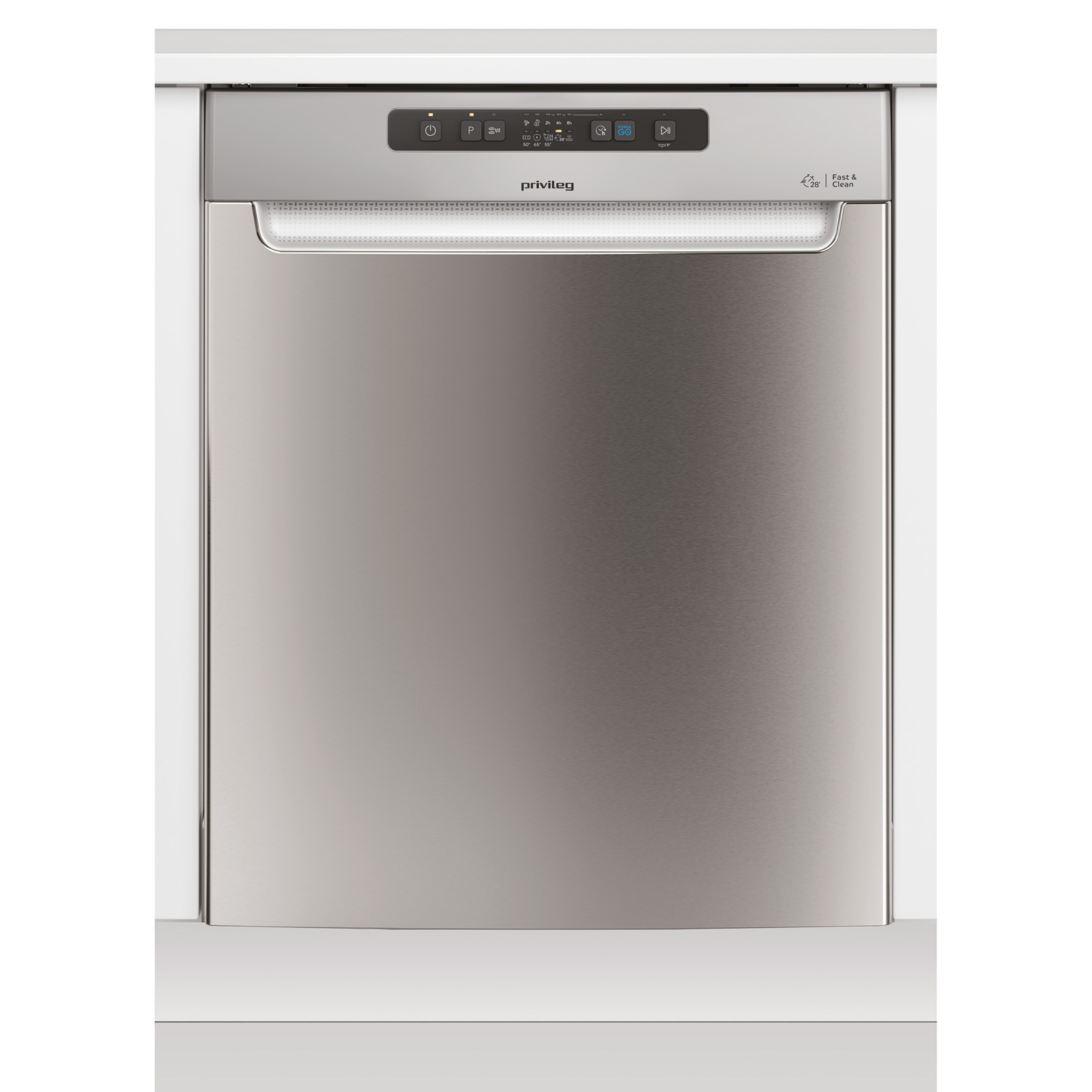 PRIVILEG Unterbau-Geschirrspüler RUC 2C24 A X - Edelstahl - 60 cm - E