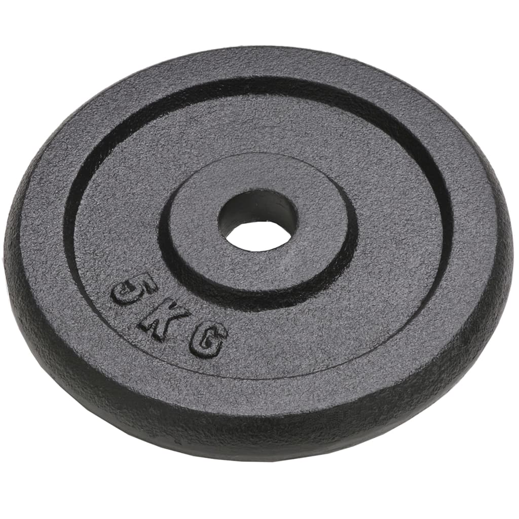 Discos de peso Vidaxl em ferro fundido, 4 unidades (2 x 10 kg + 2 x 5 kg)
