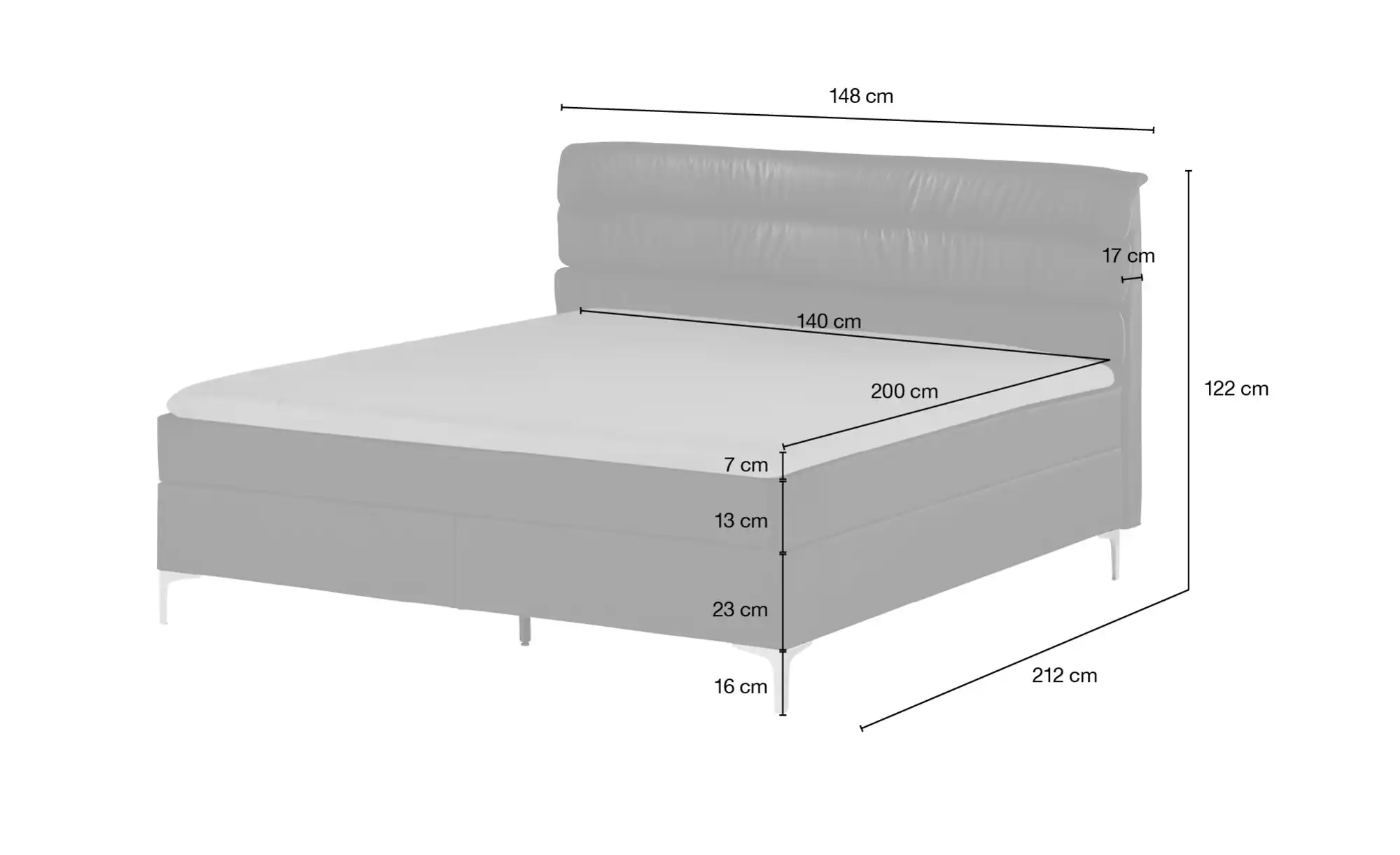 Boxspringbett Lina