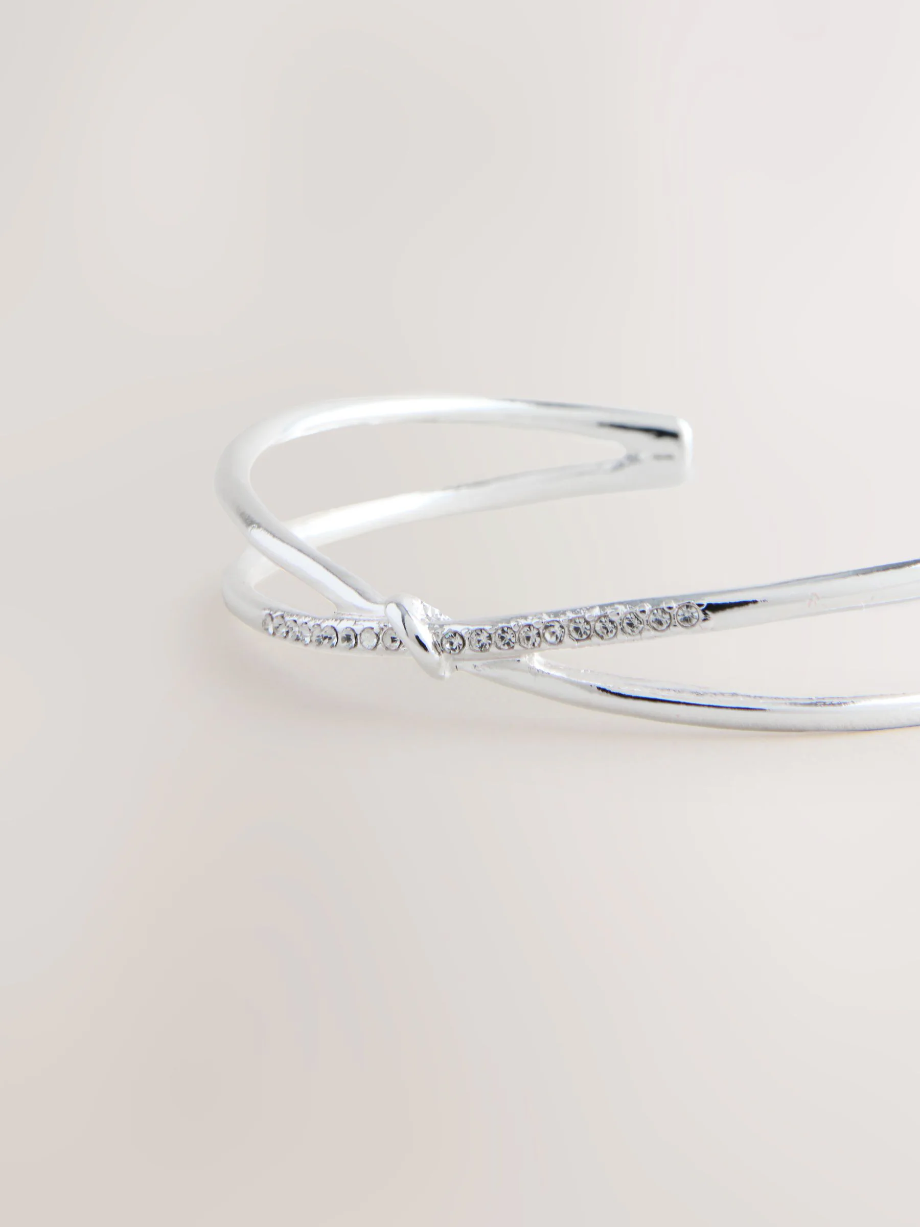 Zilverkleurig - Armband met glinsterend detail