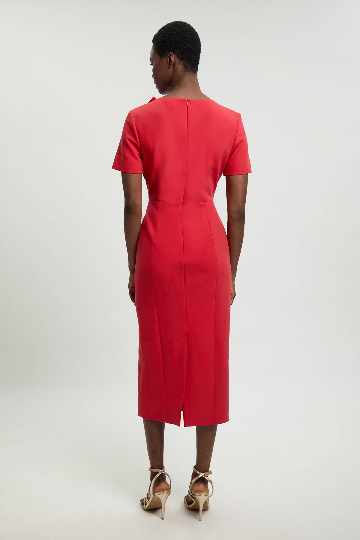 KarenMillen Robe Crayon Compacte Stretch Avec Détail Nœud