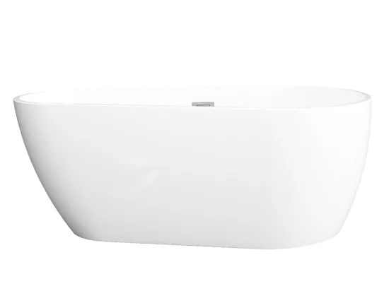 Baignoire îlot asymétrique - 240 L - 160 x 80 x 59 cm - Blanche - Acrylique - LEPINE
