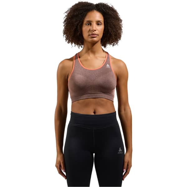 Brassière trail ODLO SEAMLESS MEDIUM CERAMICOOL SPORTS BRA W LIVING CORAL MELANGE