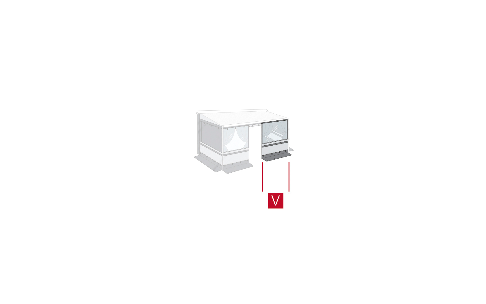 Fiamma Frontpanel für Privacy Room Light für F45 Markisen 25 cm