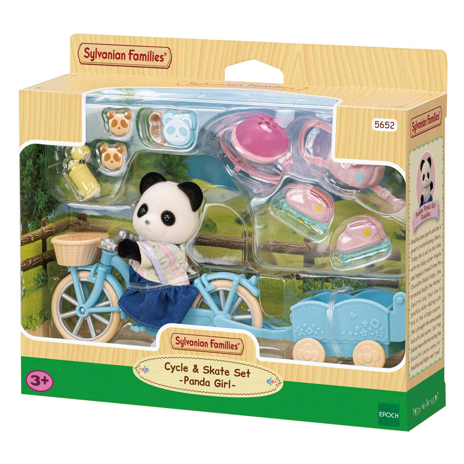 Sylvanian Families 5652 Fiets- en Skate Set Panda Meisje
