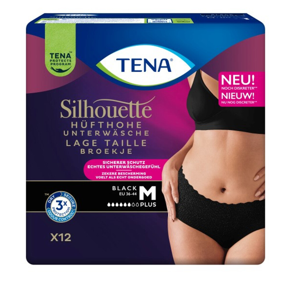 TENA Silhouette Underwear Low Waist Blanc Plus M12 stuks