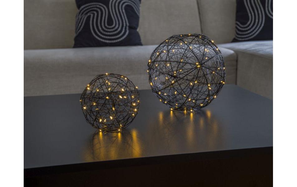 Tischdeko 3D Ball Nero M, Ø 20 cmLED Weihnachtsdekoration