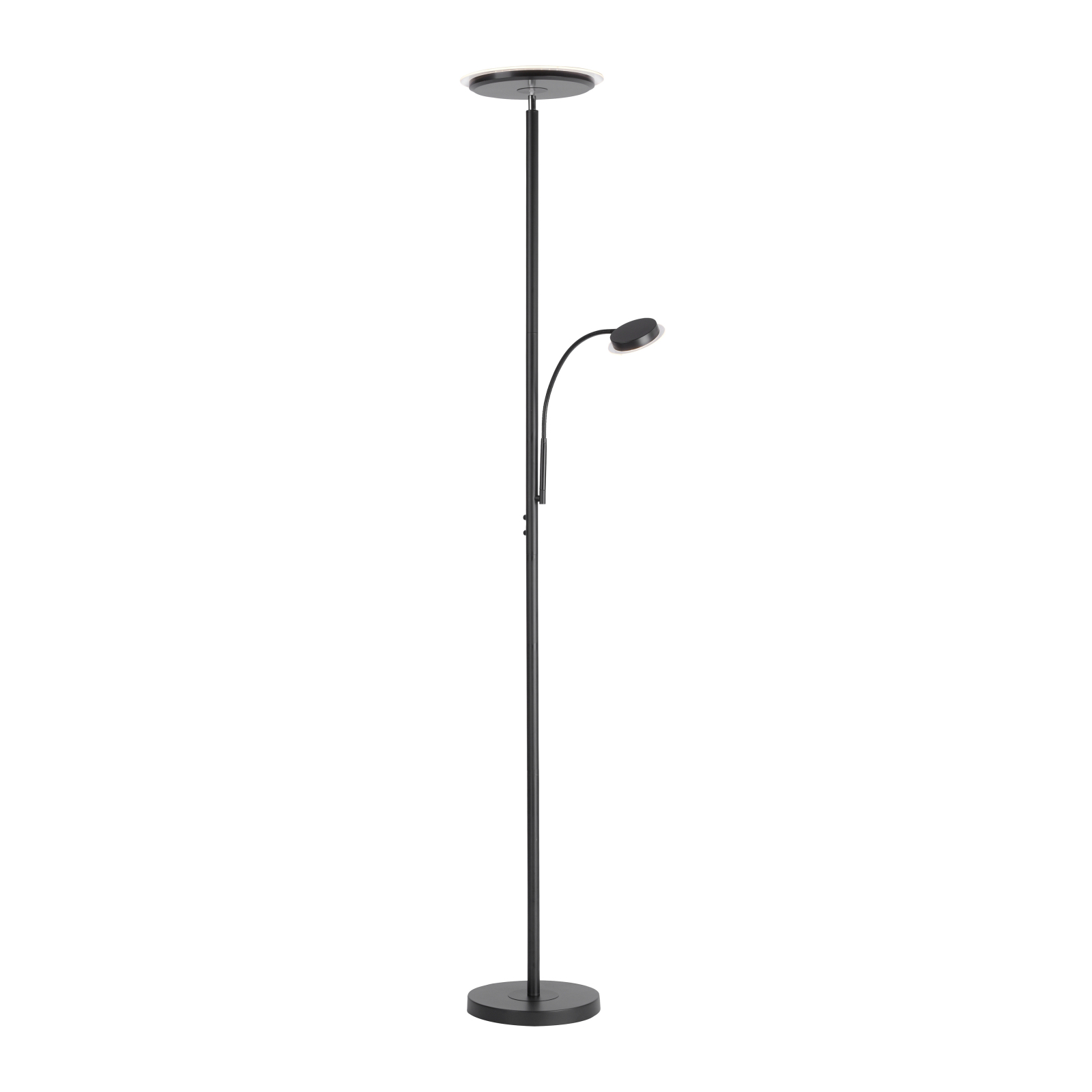 LED-Stehleuchte - schwarz - dimmbar - 2-flammig - 193 cm