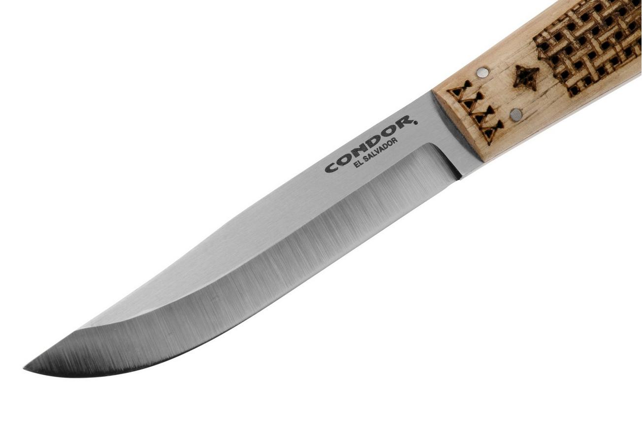 Condor Samicarta Knife CTK2860-38SK, 14C28N, Hickory, bushcraftmes