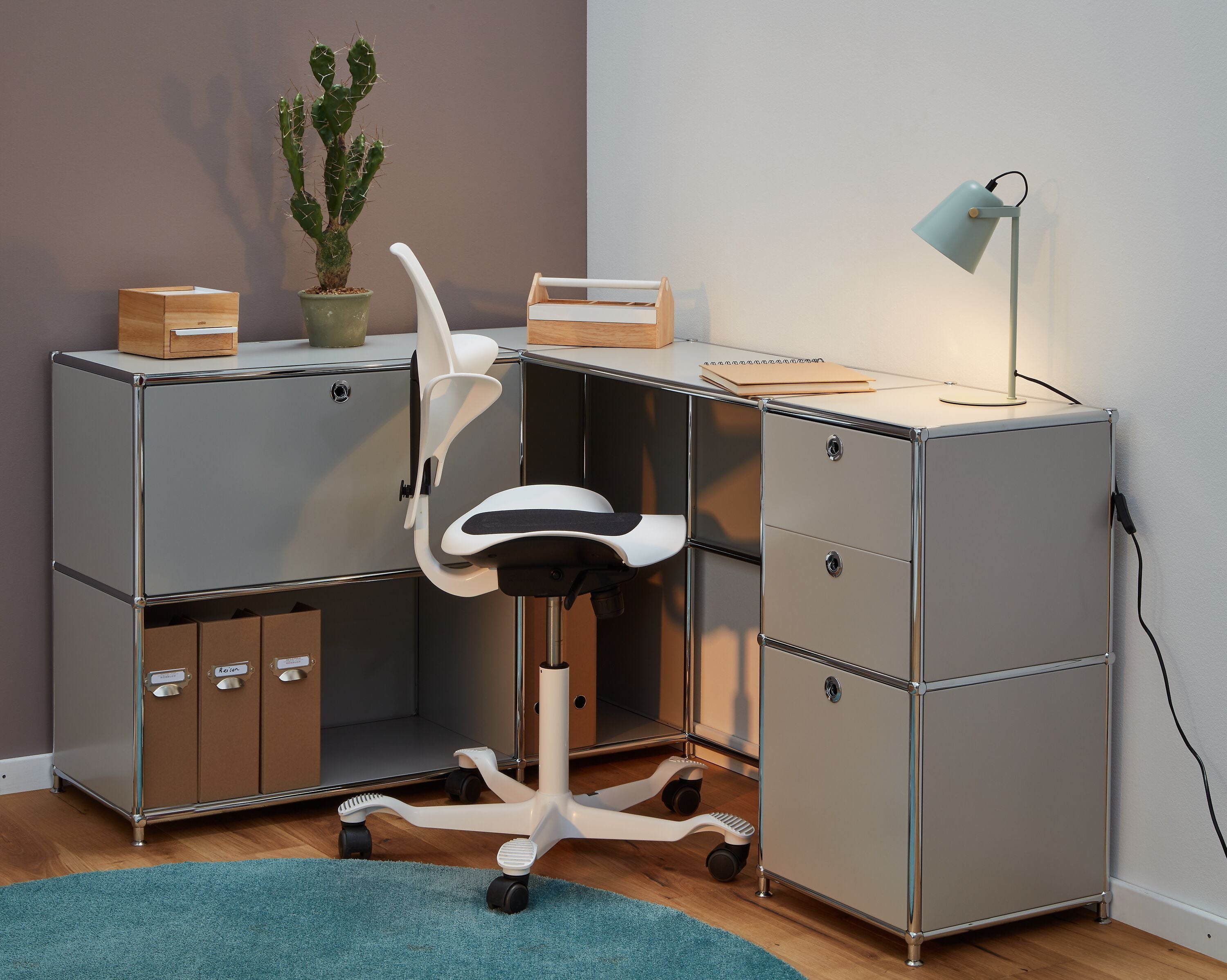 FLEXCUBE Eckschreibtisch - Schwarz / B: 152.0 cm x T: 115.0 cm x H: 80.0 cm