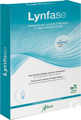 Aboca Lynfase Concentré Fluide Pour Le Drainage Et Bien-Être Vasculaire 12x15g