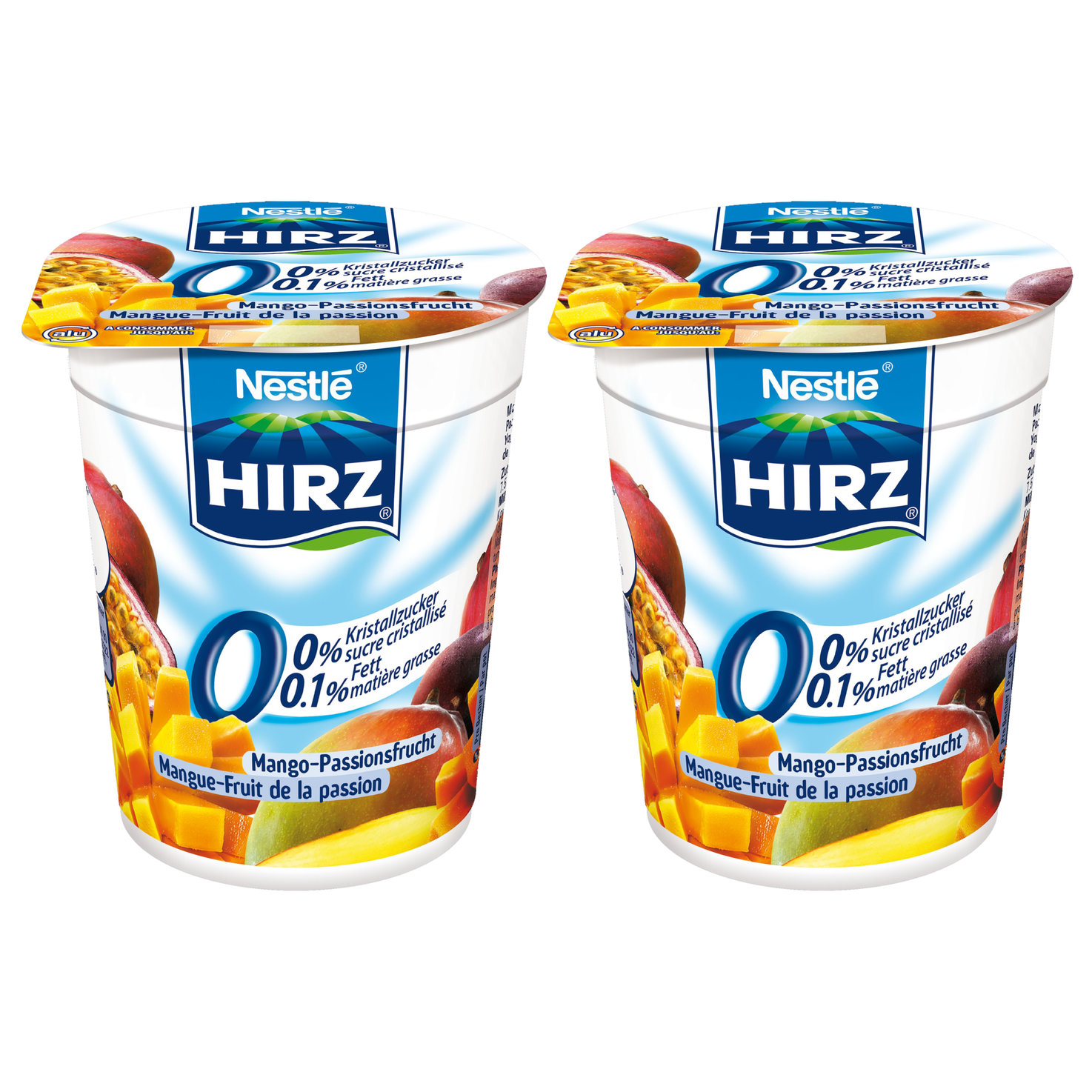 Hirz Joghurt 0% Mango & Passionsfrucht 2x180g
