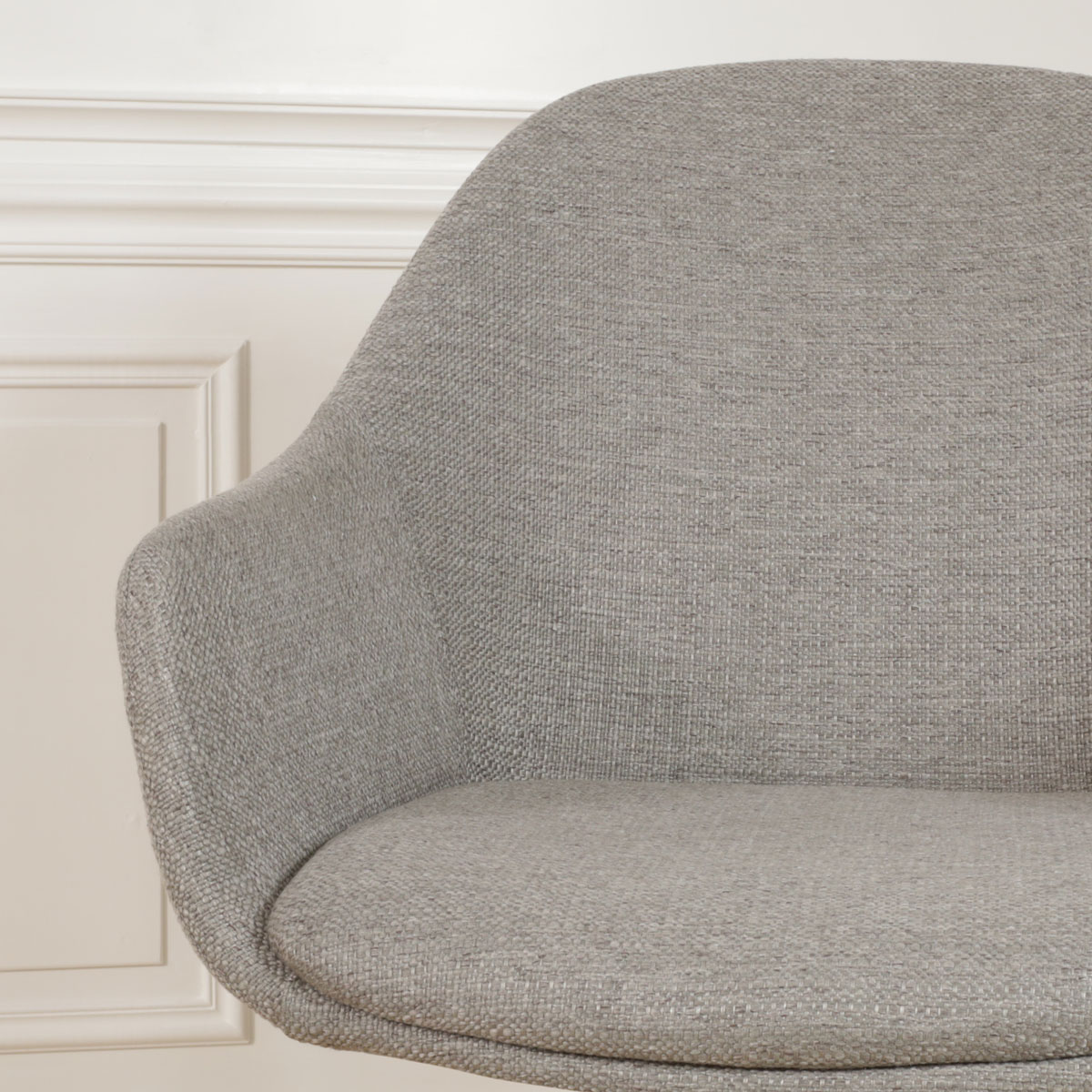 Barkruk Nino-Mae warm grijs - zwart onderstel - 75 cm