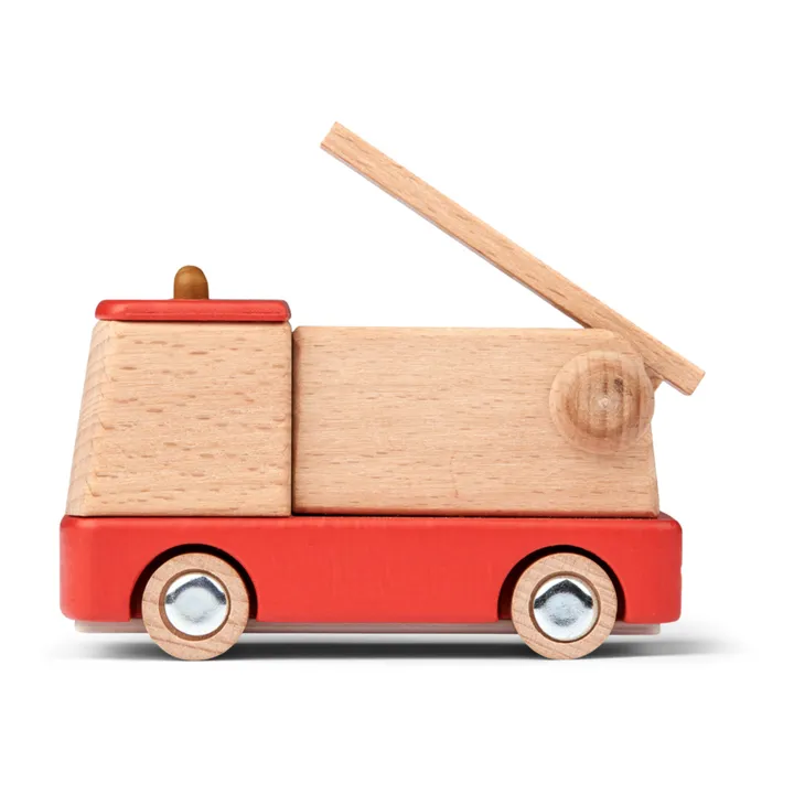 Liewood Camion de pompiers en bois | Aurora red mix