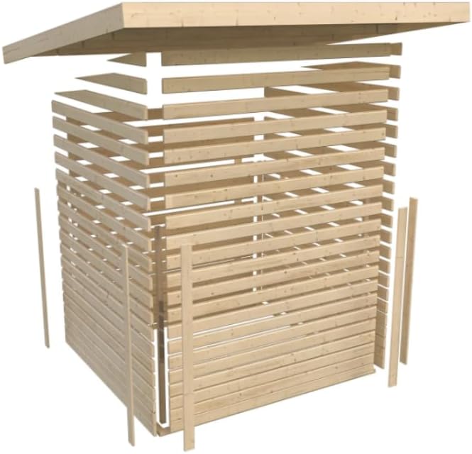Karibu Holz Gartenhaus | Gerätehaus aus Fichtenholz | 3,31 x 3,34 x 2,16 m | | 8,75 m²