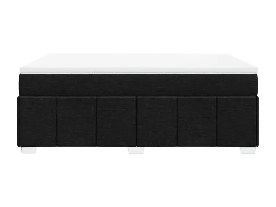 Sommier à lattes de lit avec matelas Noir 160x200 cm Tissu