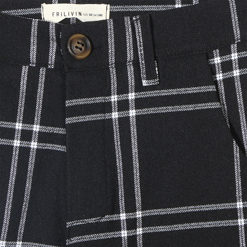 Pantalon à Carreaux Noir