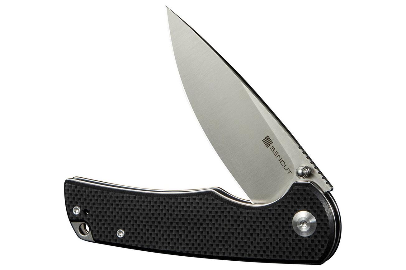 Sencut Praktisk S24019-1 Satin 9Cr18MoV, Black G10, zakmes