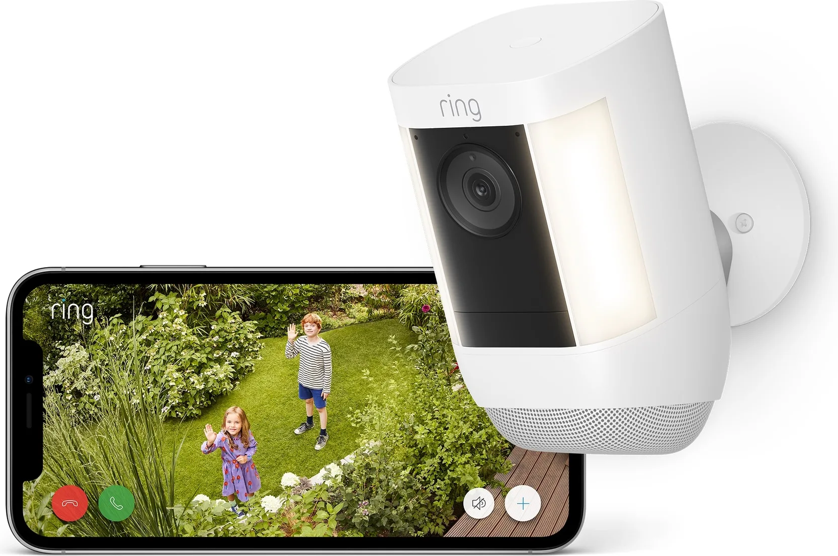 Ring Spotlight Cam Pro Battery Blanc Caméra de surveillance