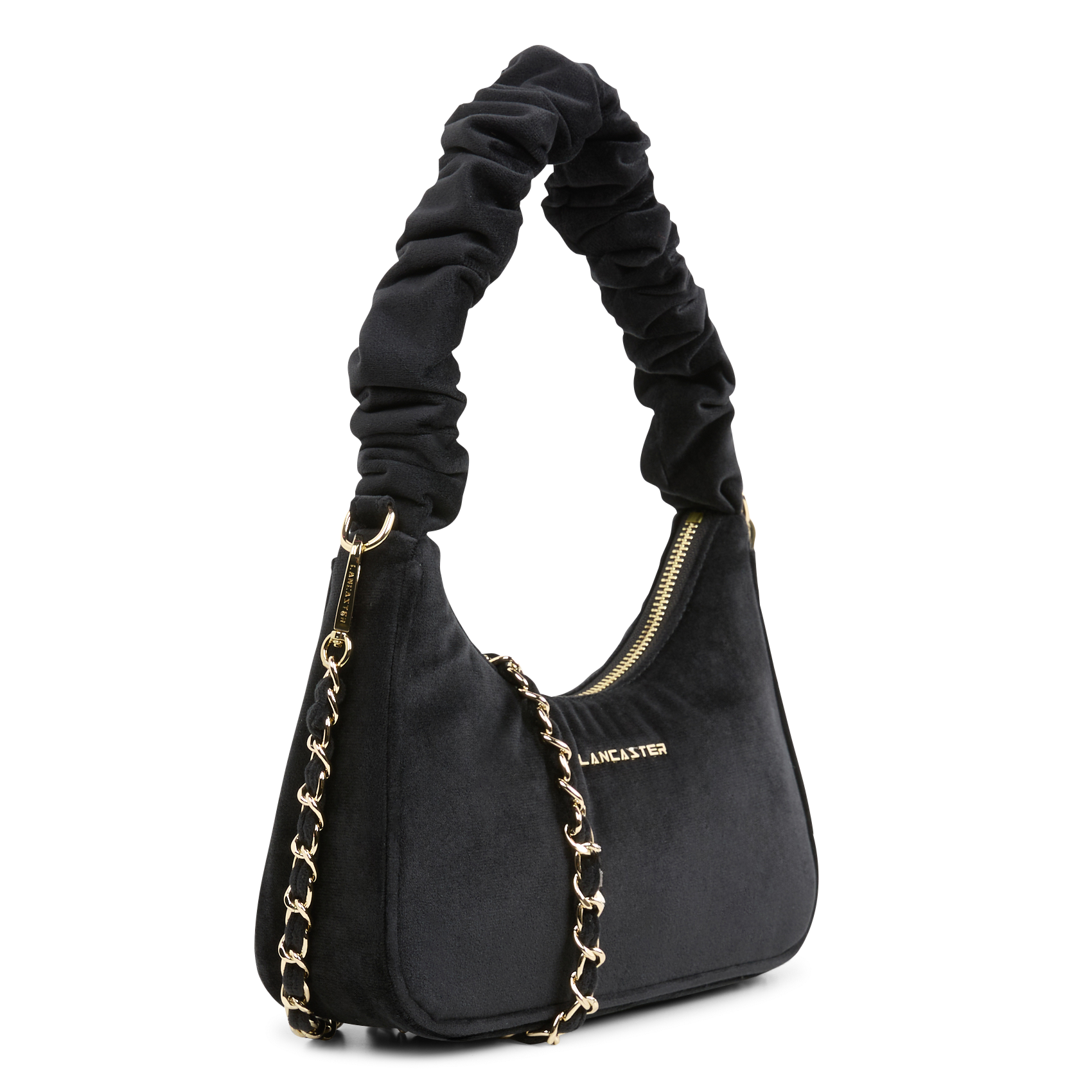 VELVET CHOUCHOU - Sac porté épaule en velours | Noir