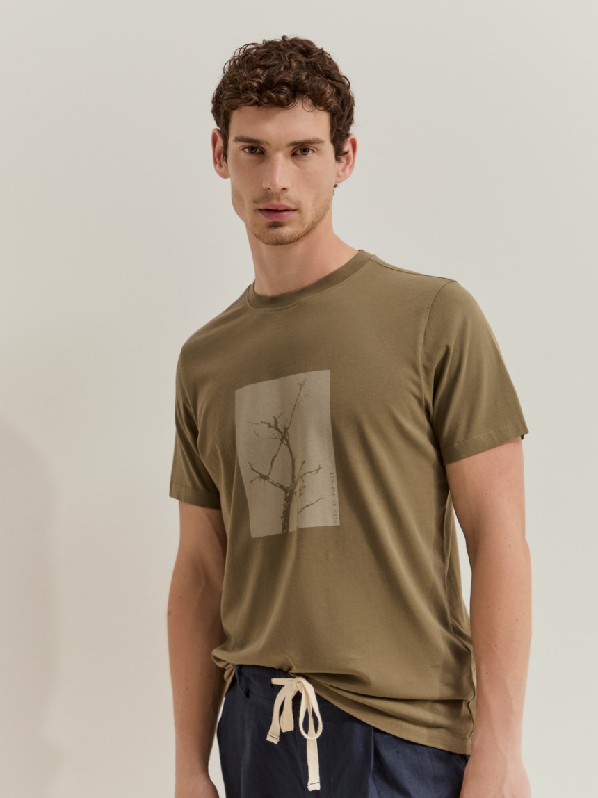 T-shirt de manga curta em algodão