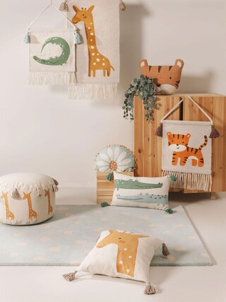 benuta LYTTE Pouf SAVANNAH 45 x 45 cm mehrfarbig