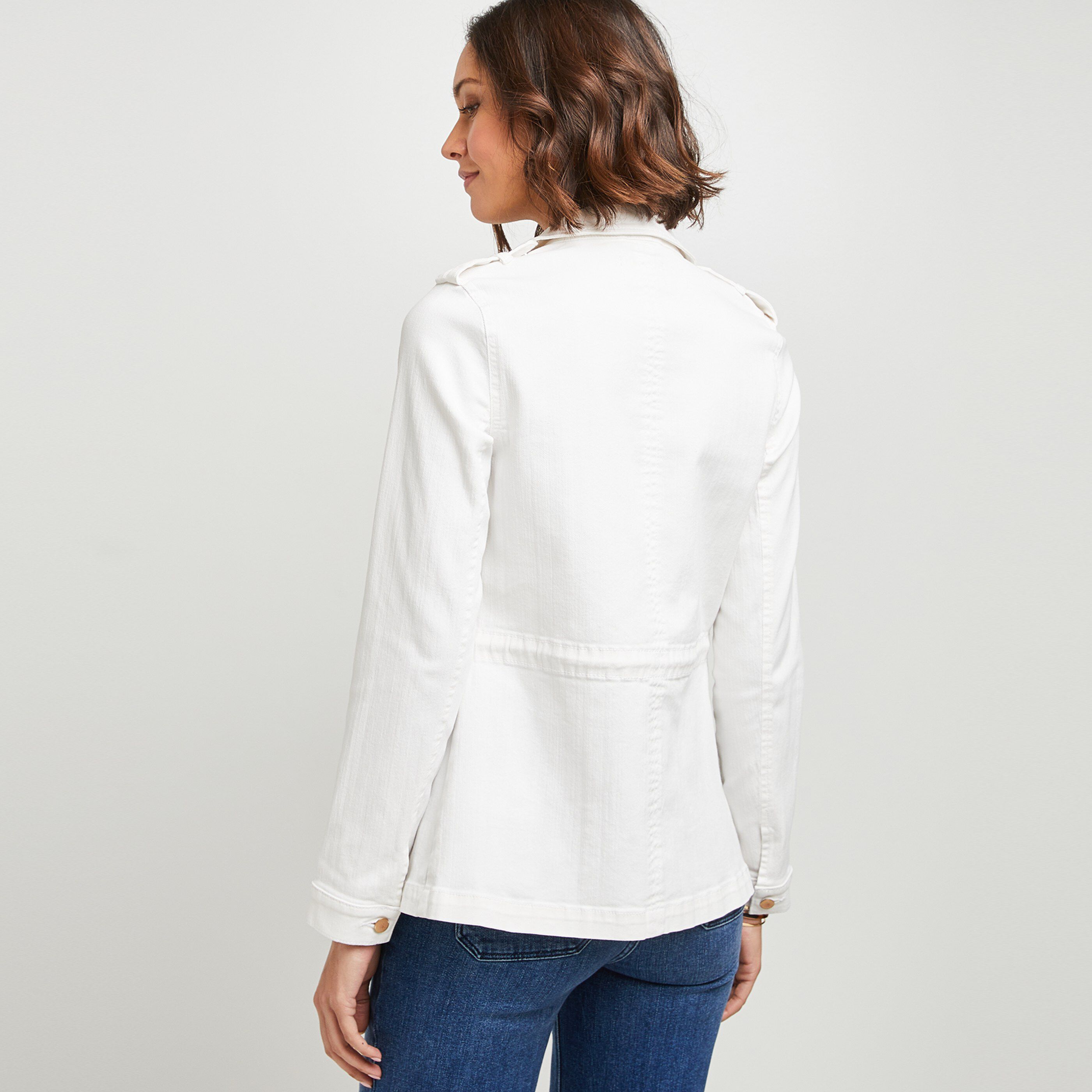 Veste saharienne femme - BLANC CASSE
