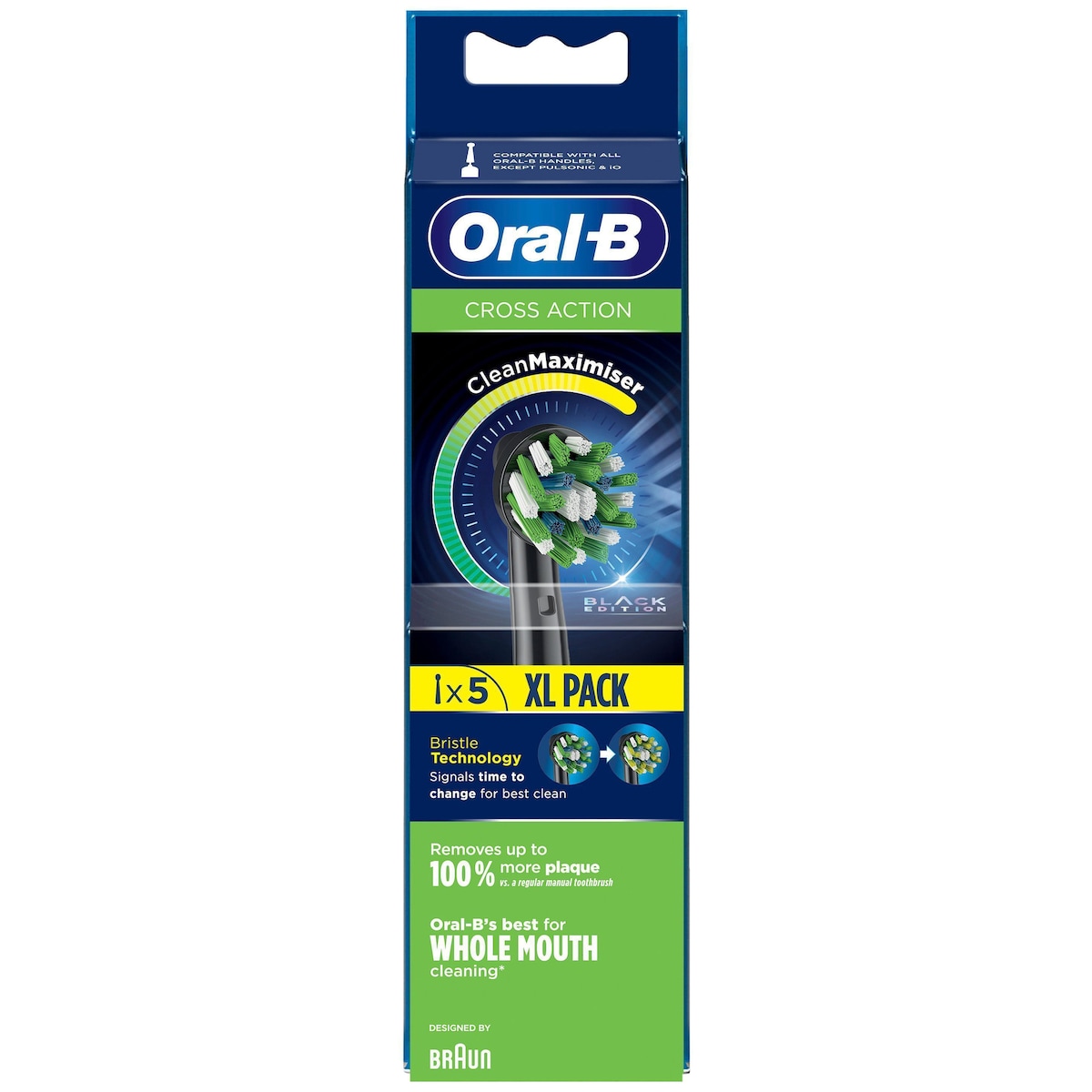 Oral-B CrossAction tannbørstehoder 325482 (sort)