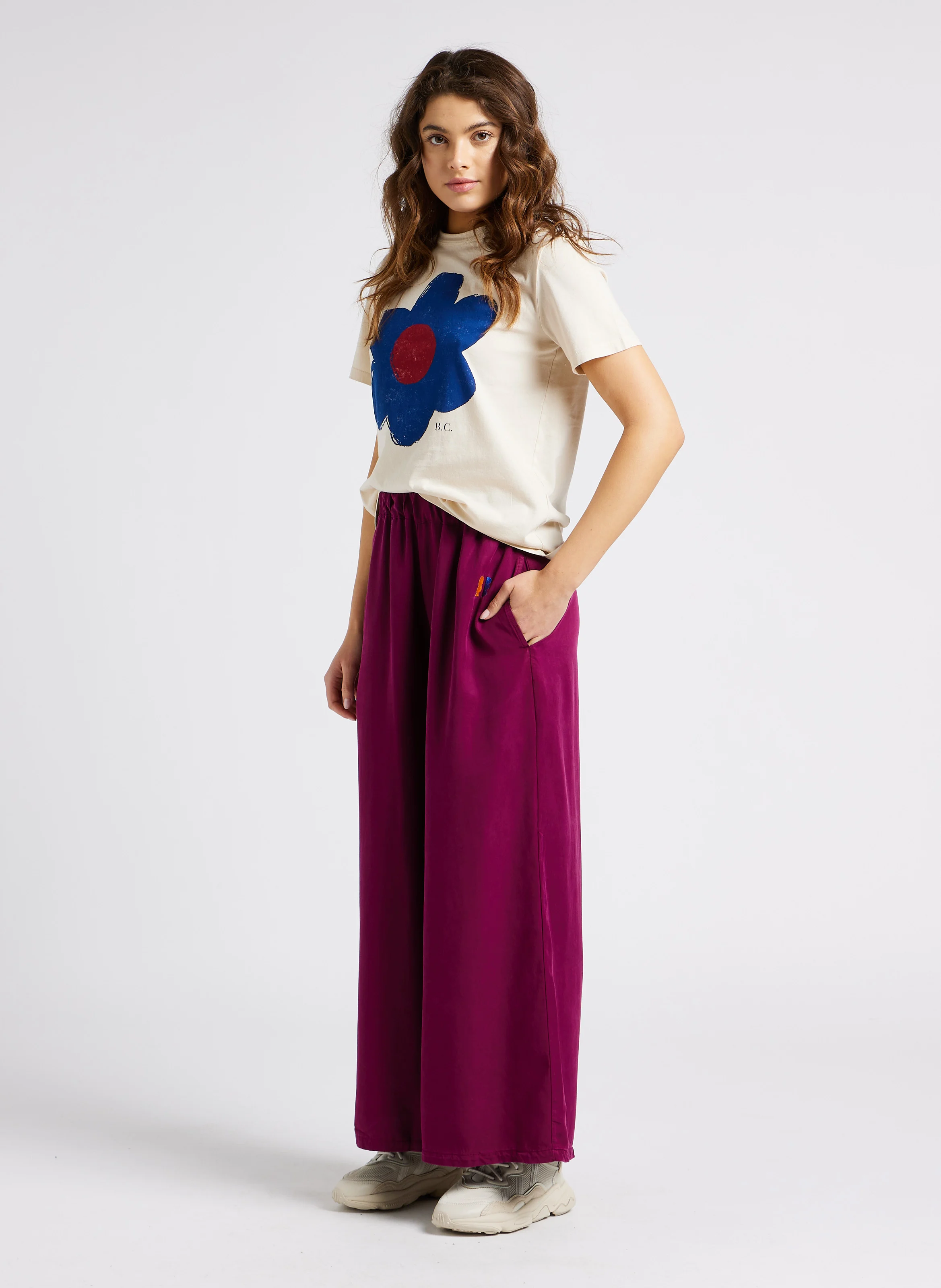 Pantalon large taille haute |