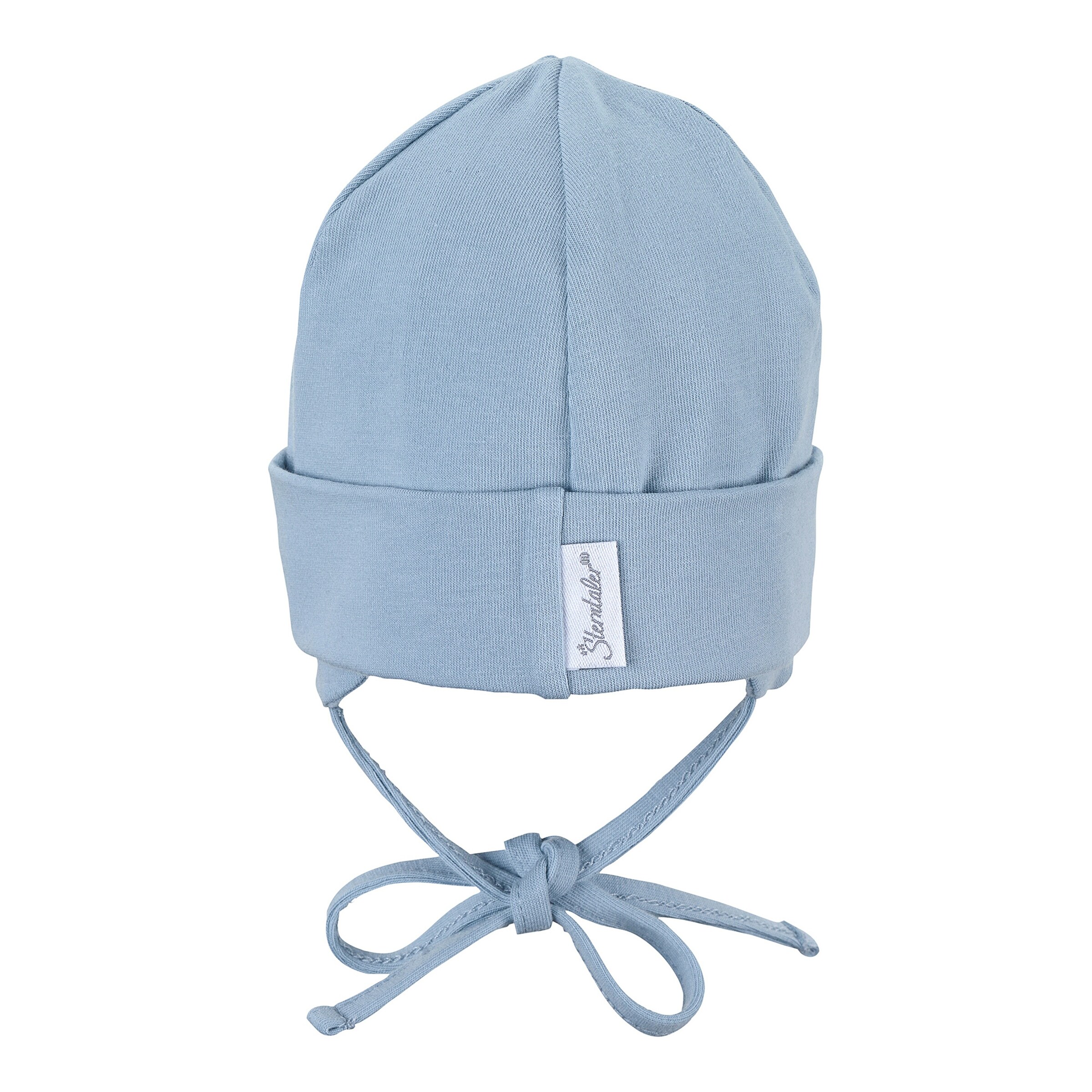 Sterntaler Mütze mit Bindeband blau