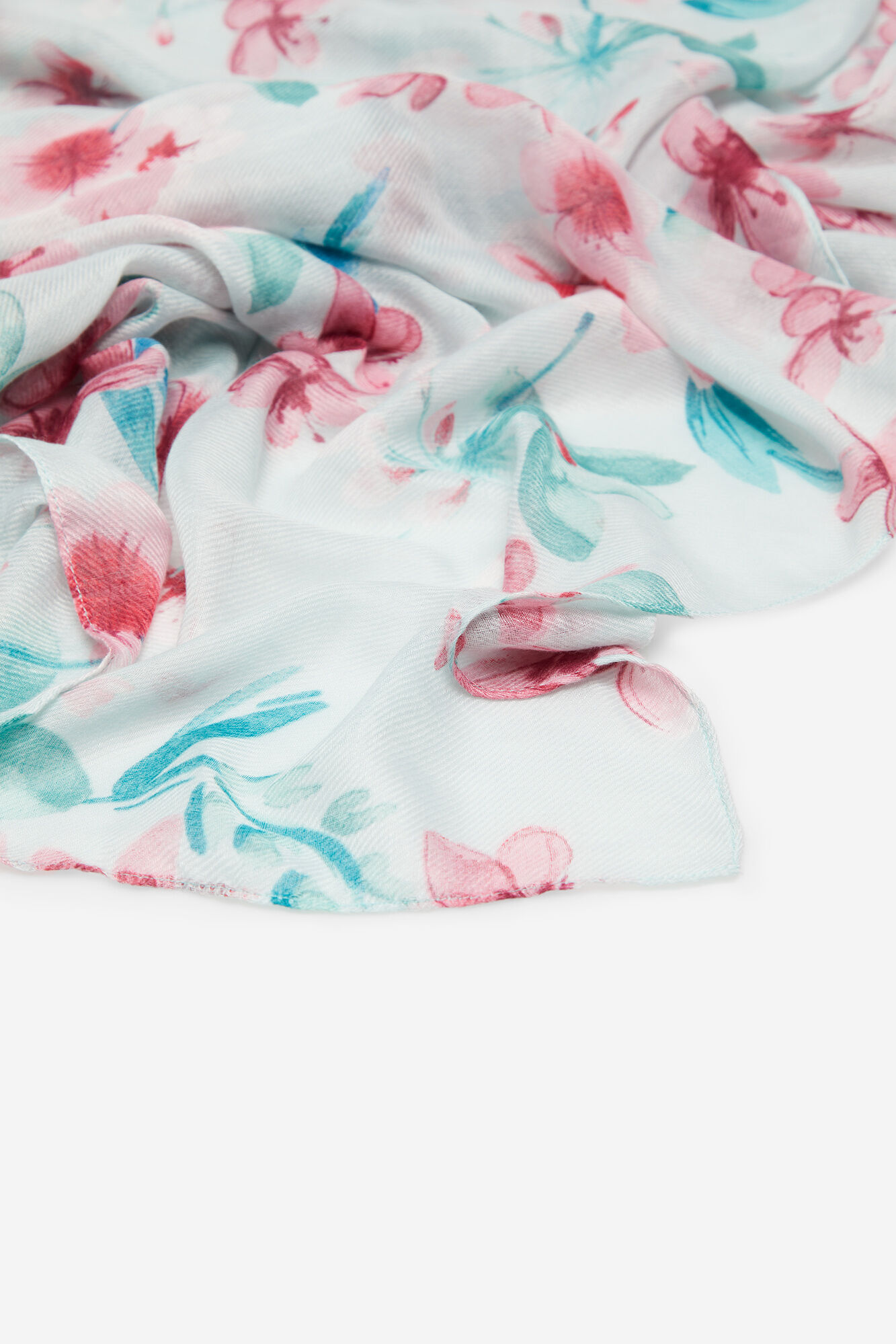 Fular floral - Estampado turquesa