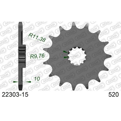 Kit chaine AFAM 520 Type Acier origine