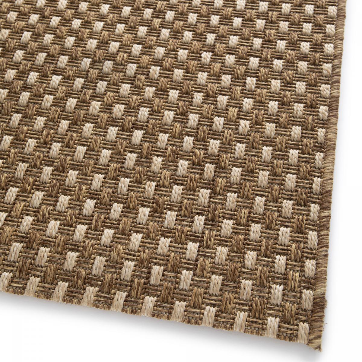 Tapis extérieur marron 80x200 cm