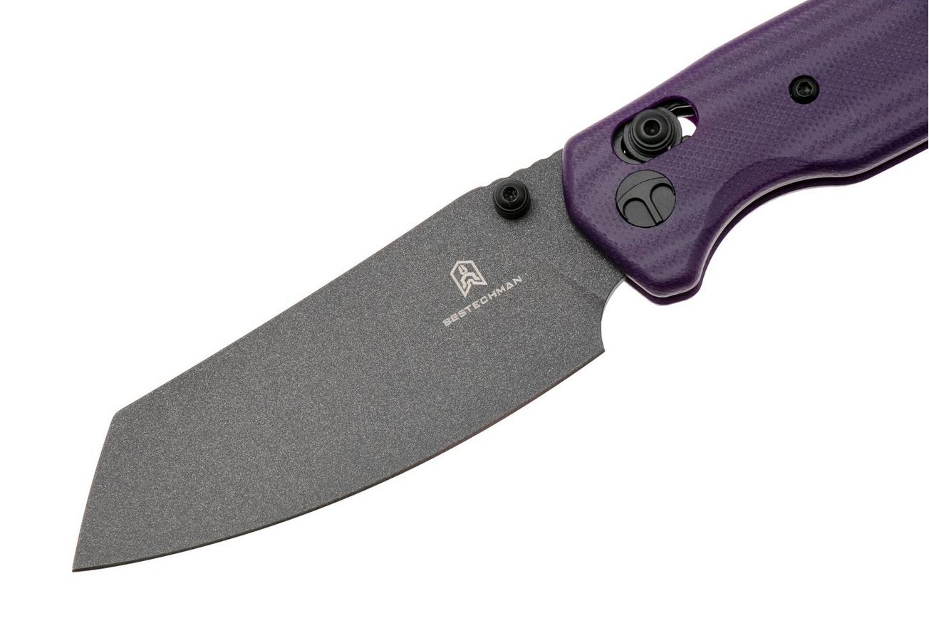 Bestechman Cicada's Wing BMK06B Coated 10Cr15MoV, Purple G10, zakmes