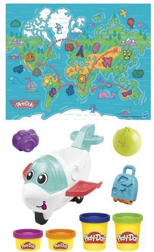 Play-Doh Airplane Explorer Starter Set - Boetseerklei - 4 Play-Doh potjes - Eerste Play-Doh set voor kinderen