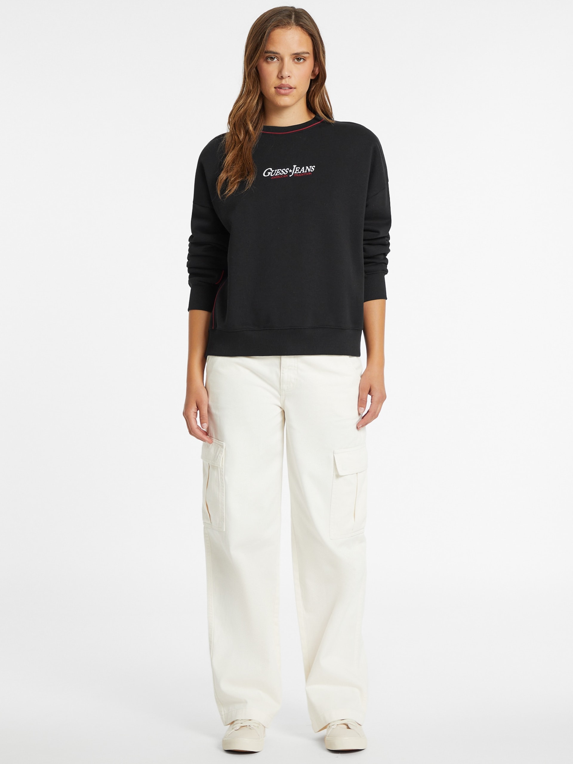 Moletom oversized com logo em contraste