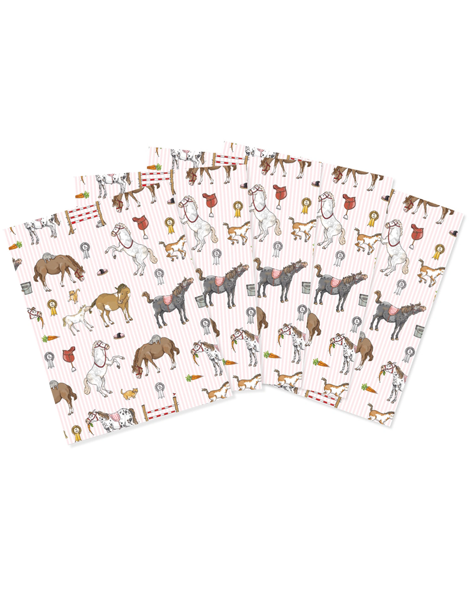 Geschenkpapier PONY (69x49 cm) 5er-Set in bunt