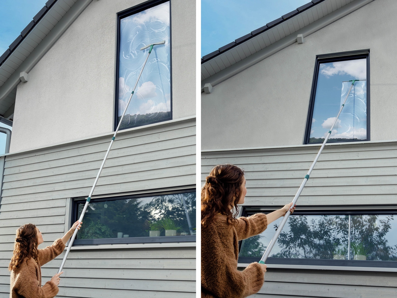 Leifheit Wasserabzieher »Set Window Slider XL micro duo Telescope 4 m« mit Wischbezug