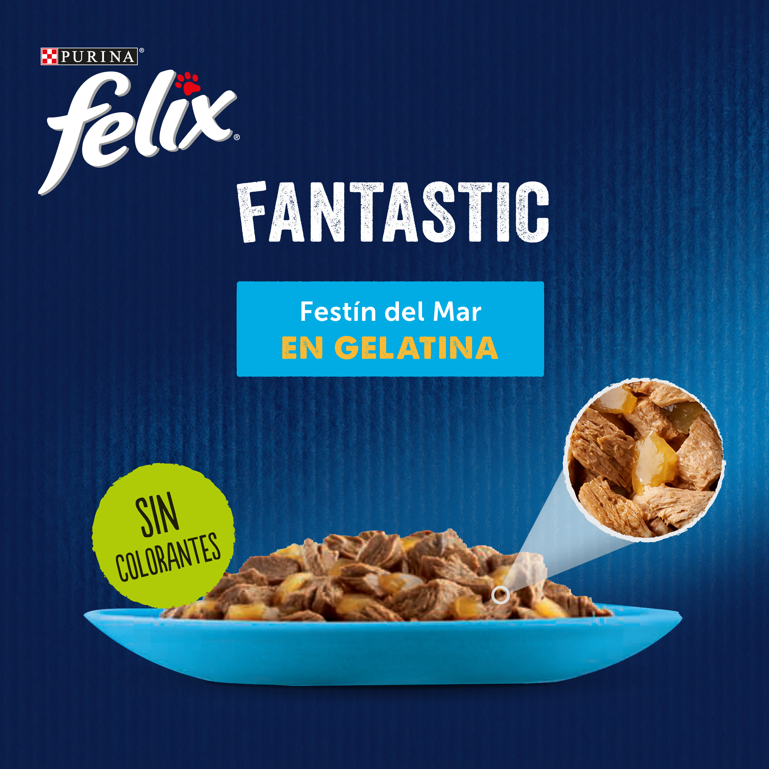 Sachês de gelatina Felix Fantastic Sea Feast para gatos - Pacote múltiplo