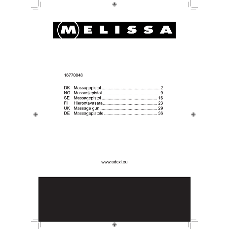 Melissa massagepisol - sort