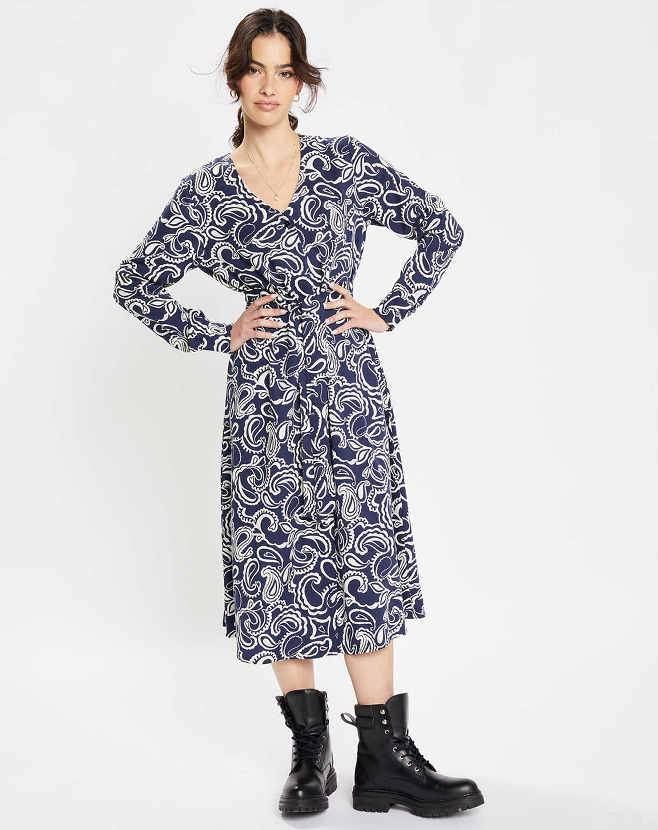 Jodhpur Robe Atoll imprimée bandana bleu marine