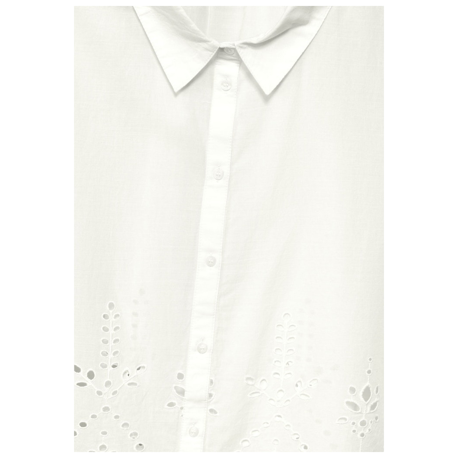 Street One Feminin crochet shirtcollar bl
