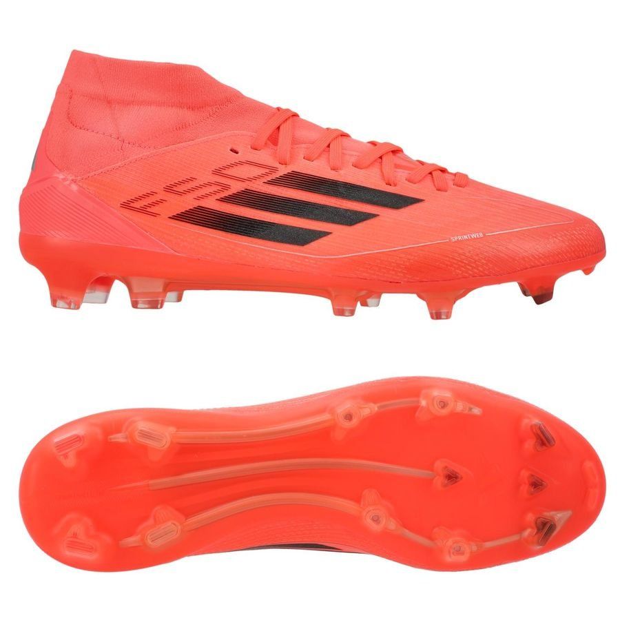 adidas F50 Pro Mid FG Vivid Horizon - Turbo/Aurora Black/Argenté Femme