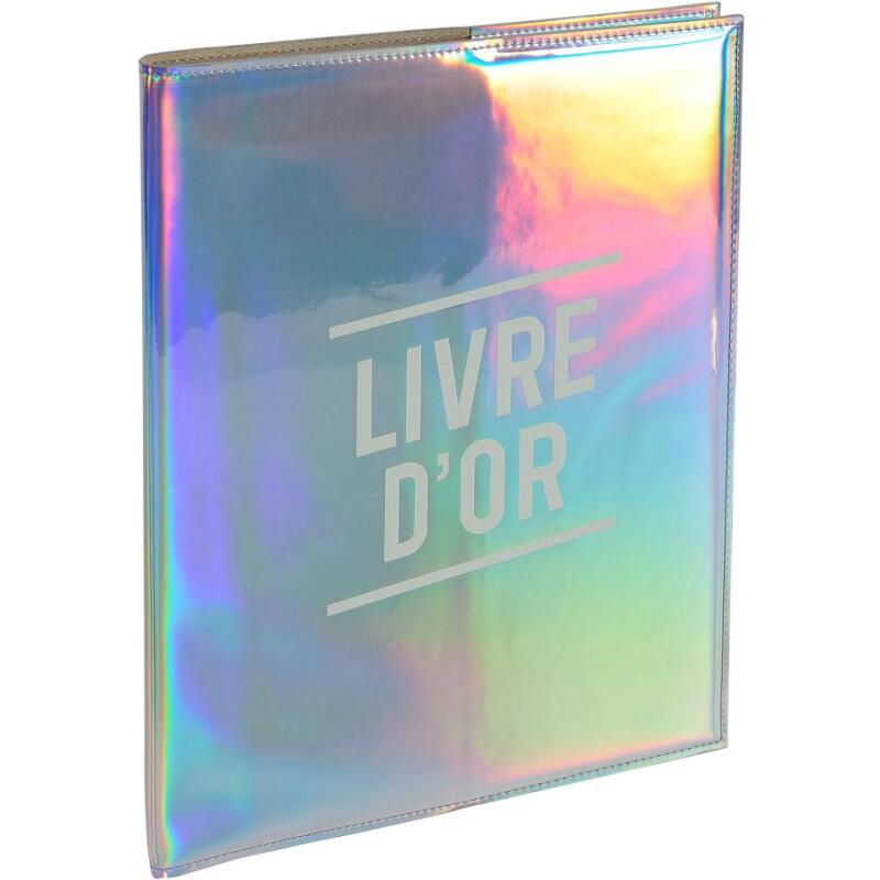 Livre d'or 100 pages tranche argent - Format 27x22cm - GLOSSY - Visuel