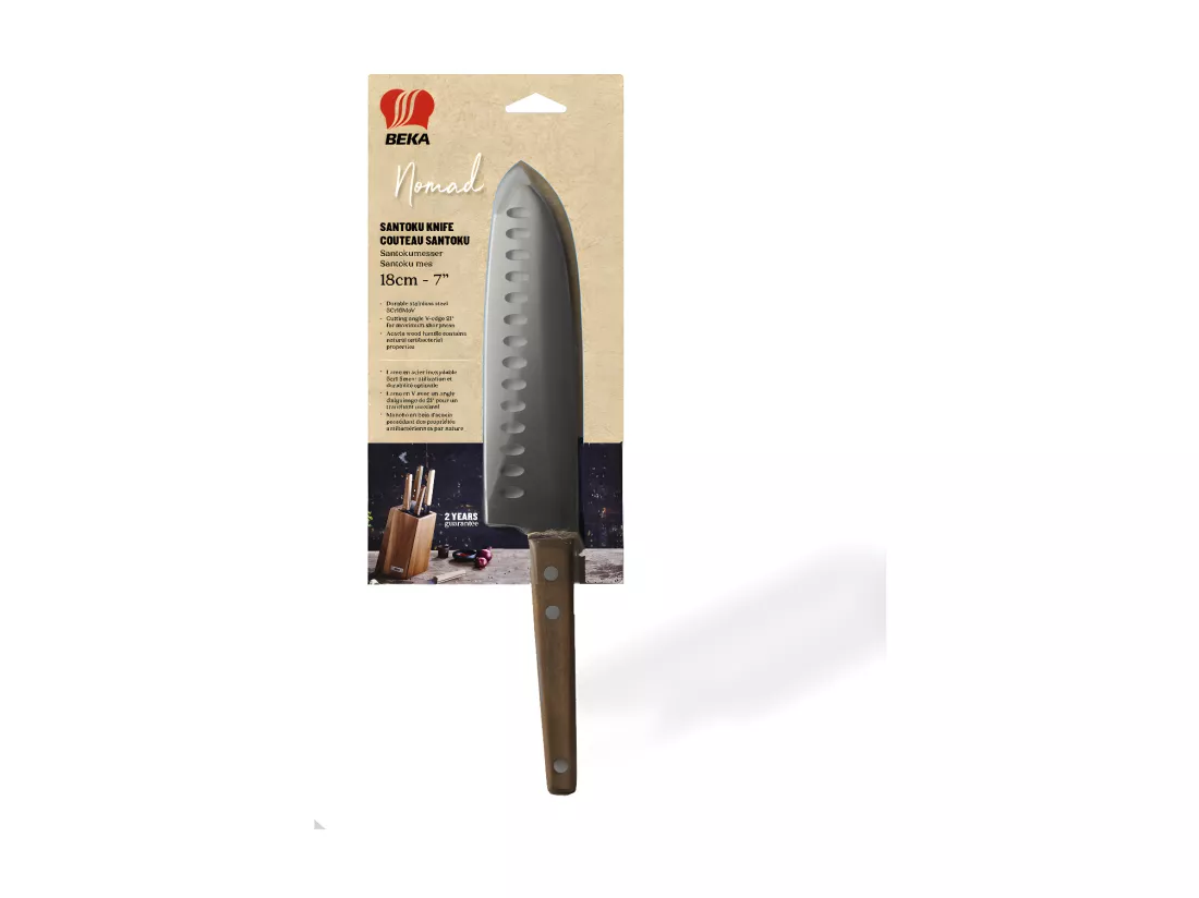 Couteau santoku Nomad 18 cm en acacia