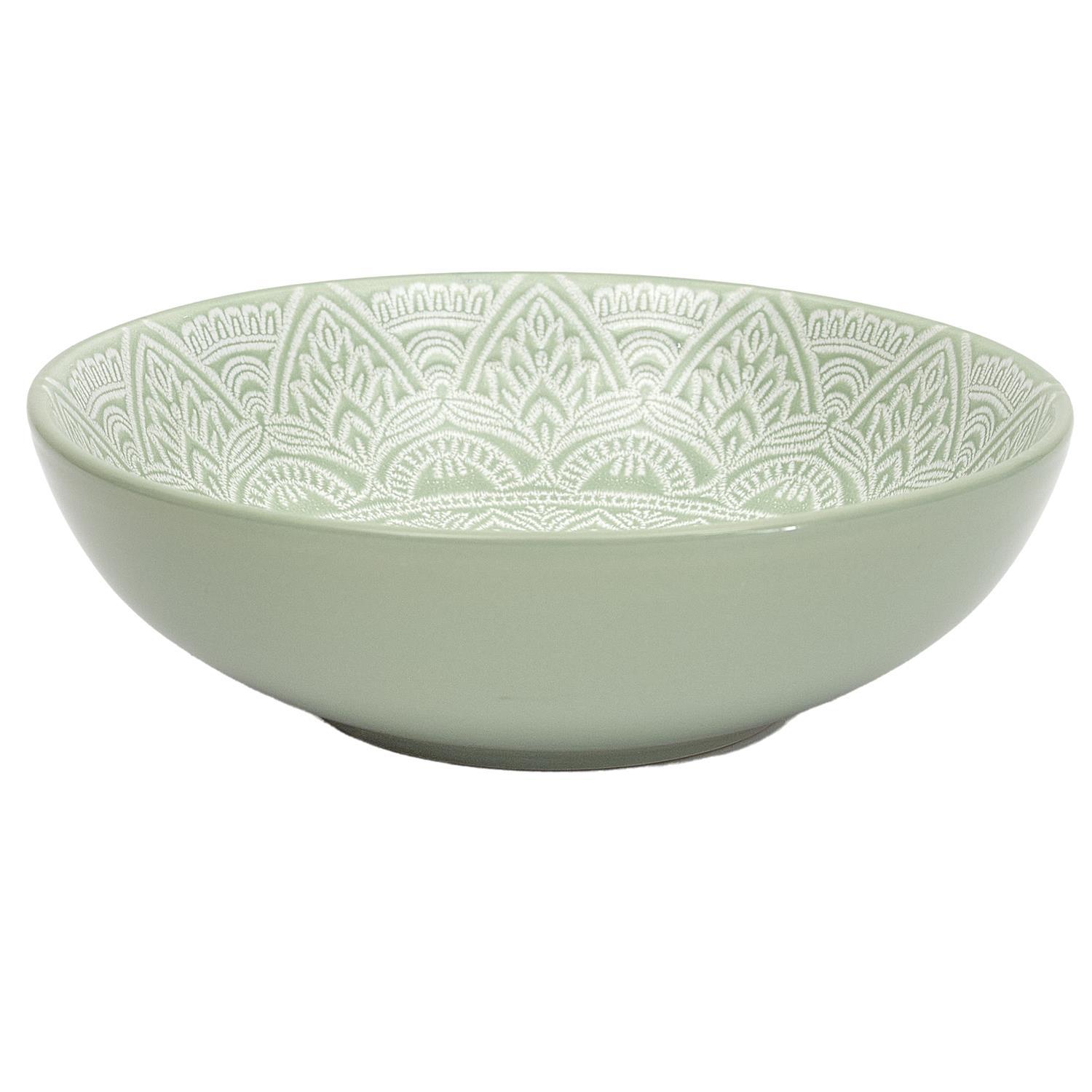 ASSIETTE CREUSE SAHARA VERT 18.5CM