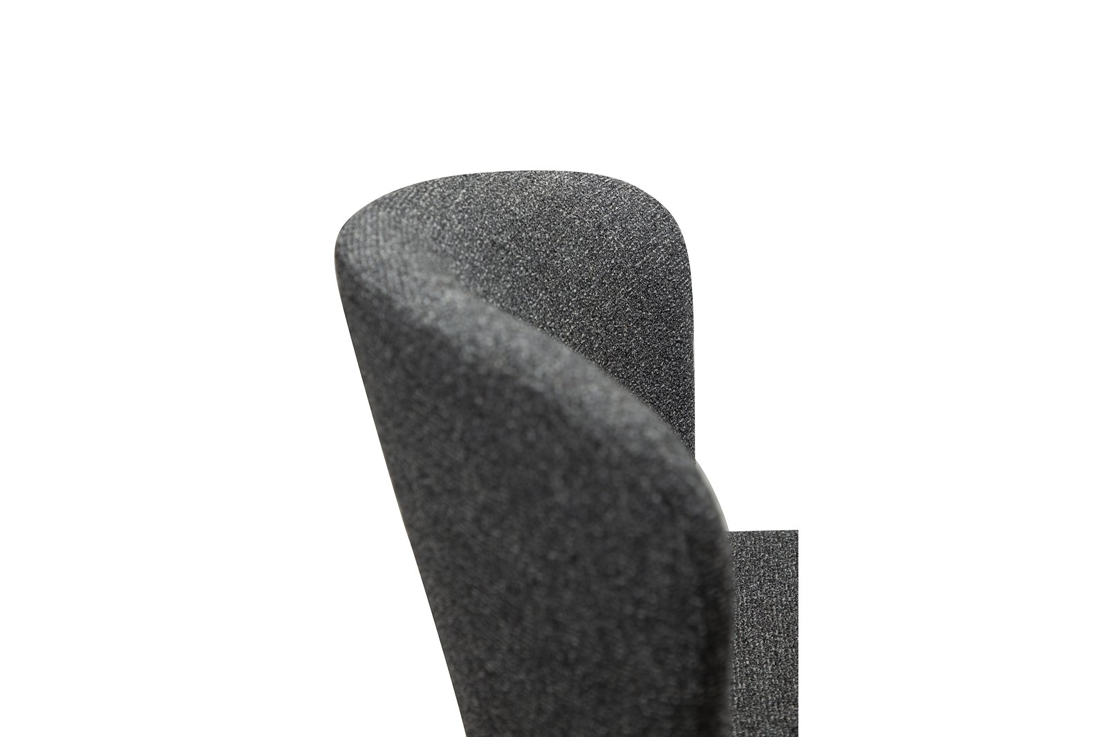 Glam barstol Tekstil Bouclé Pebble Grå med sorte ben