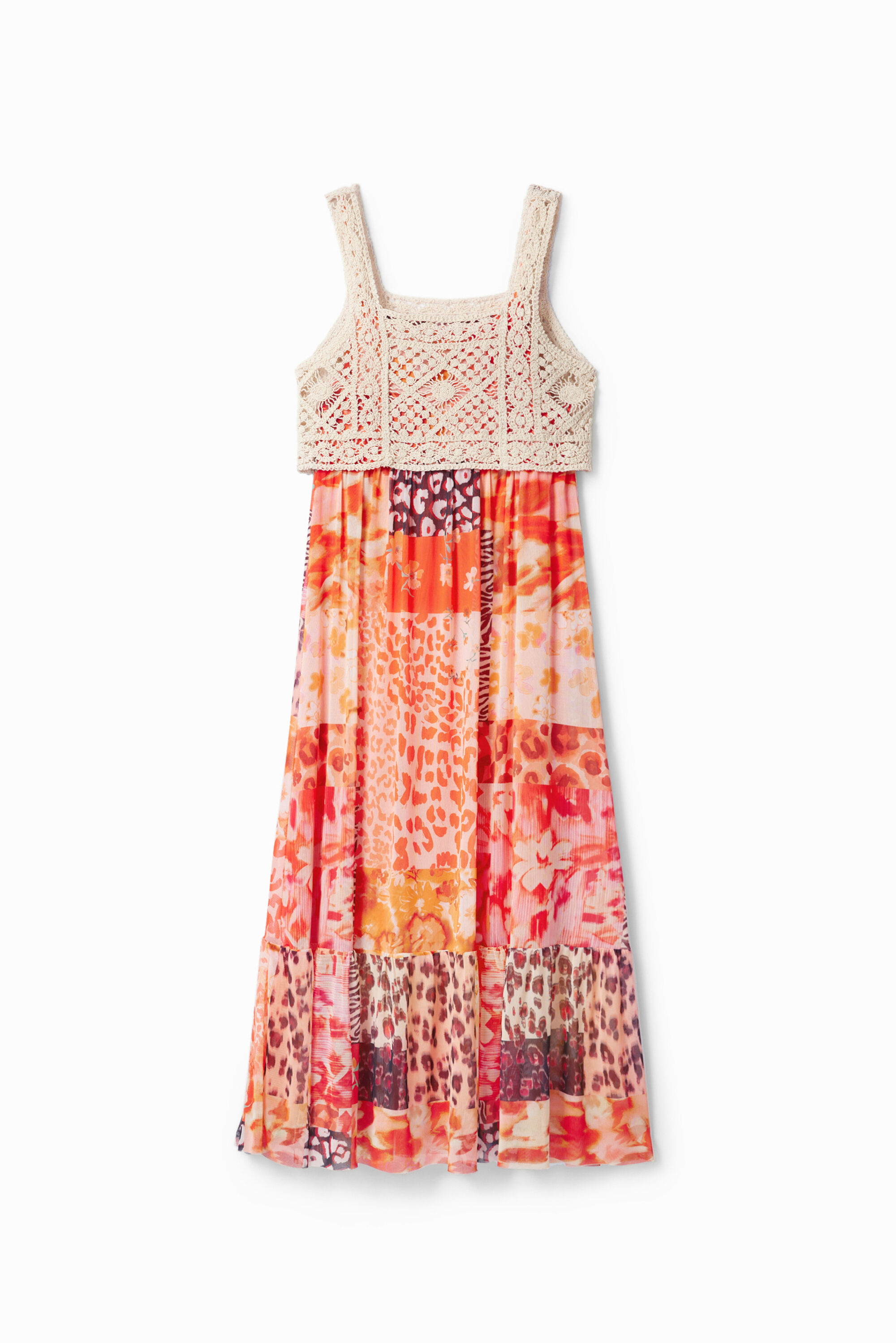 Robe longue 2 en 1 patchwork