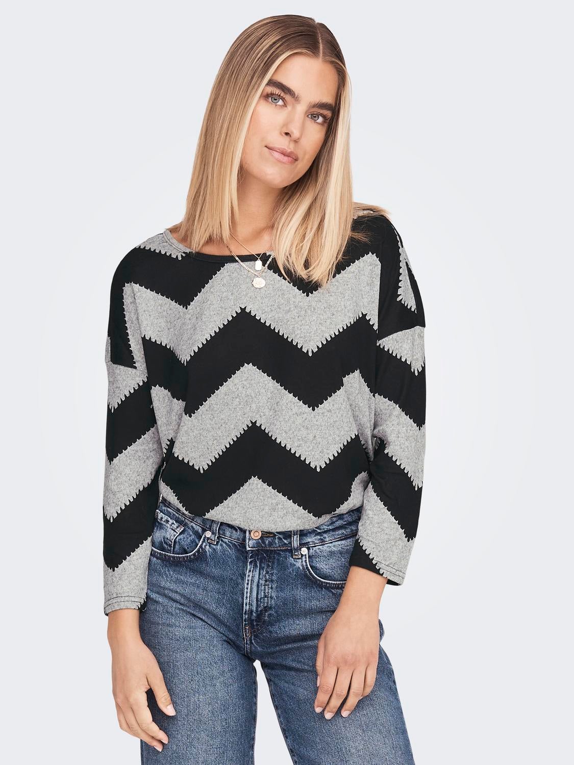 ONLELCOS Top Light Grey Melange